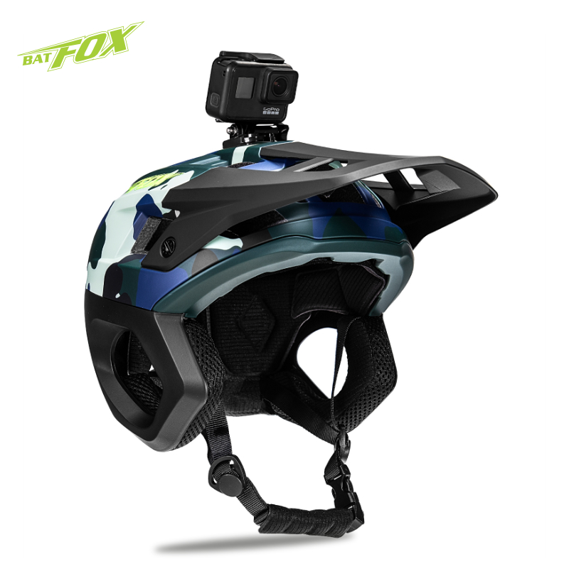 Mountain Biking Full Face Helmet - BATFOX Ear Protection Bike Helmet 3/4