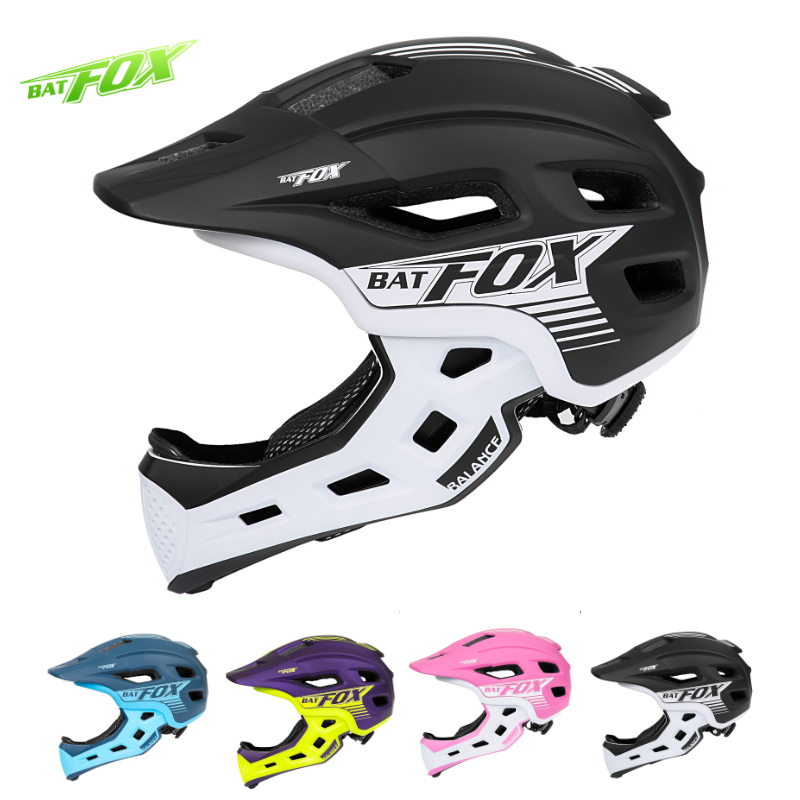 Mountain Biking Full Face Helmet - BATFOX Bike Helmet Kids Full Face
