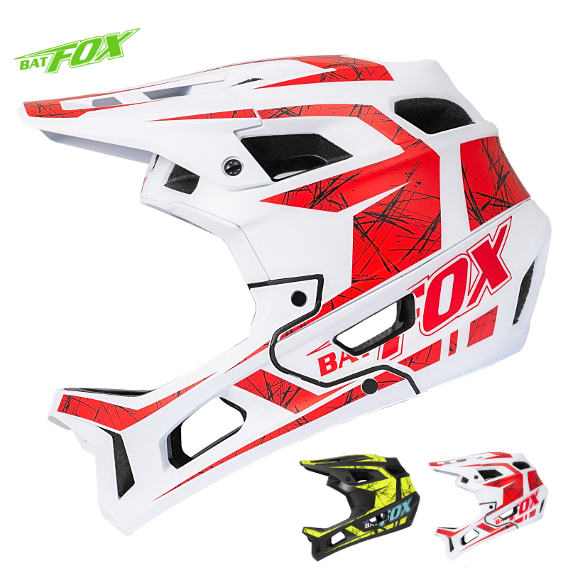 Mountain Biking Full Face Helmet - BATFOX Full Face Adult Dirt Bike