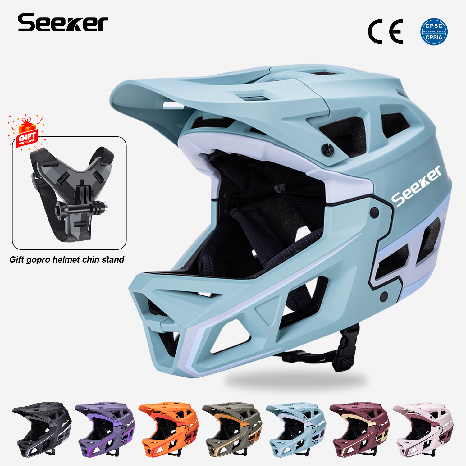 Mountain Biking Full Face Helmet - SEEKER mountain bike off-road full helmet