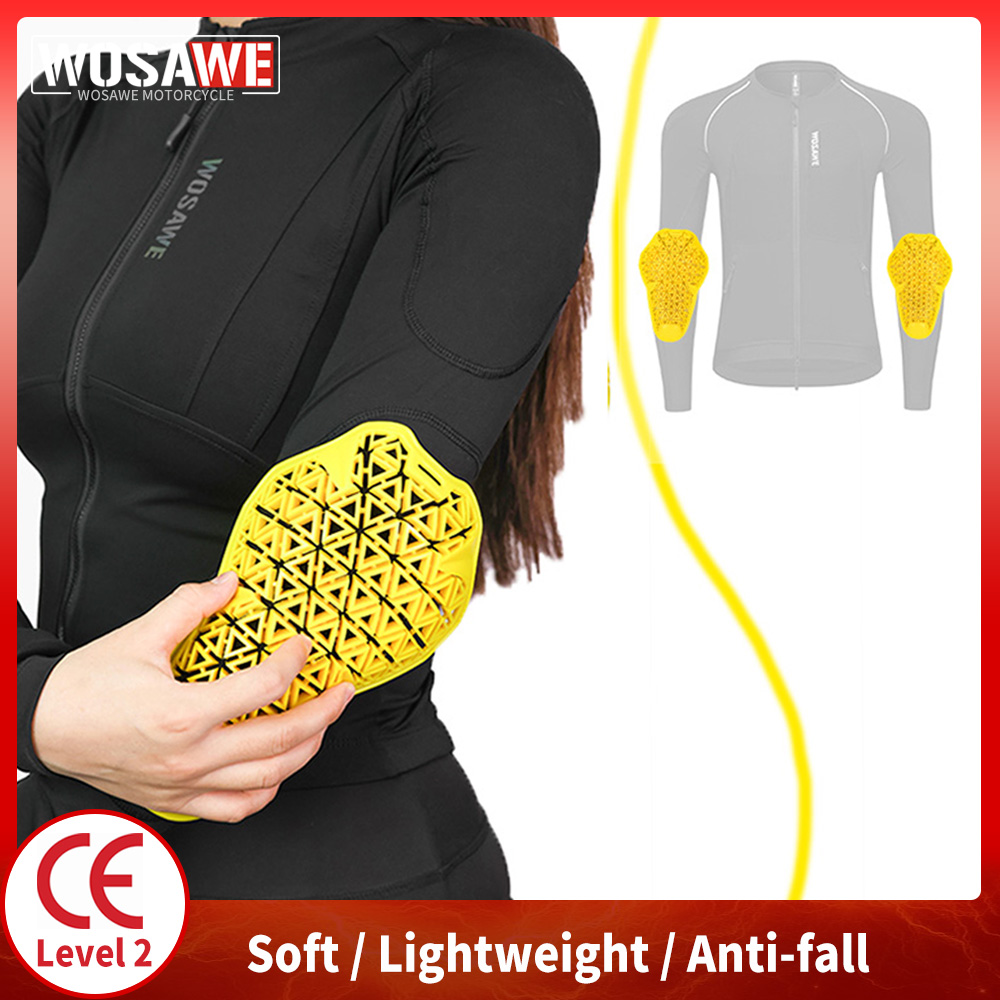 Mountain Biking Elbow Pads - WOSAWE Summer Breathable Motorcycle Elbow Pads