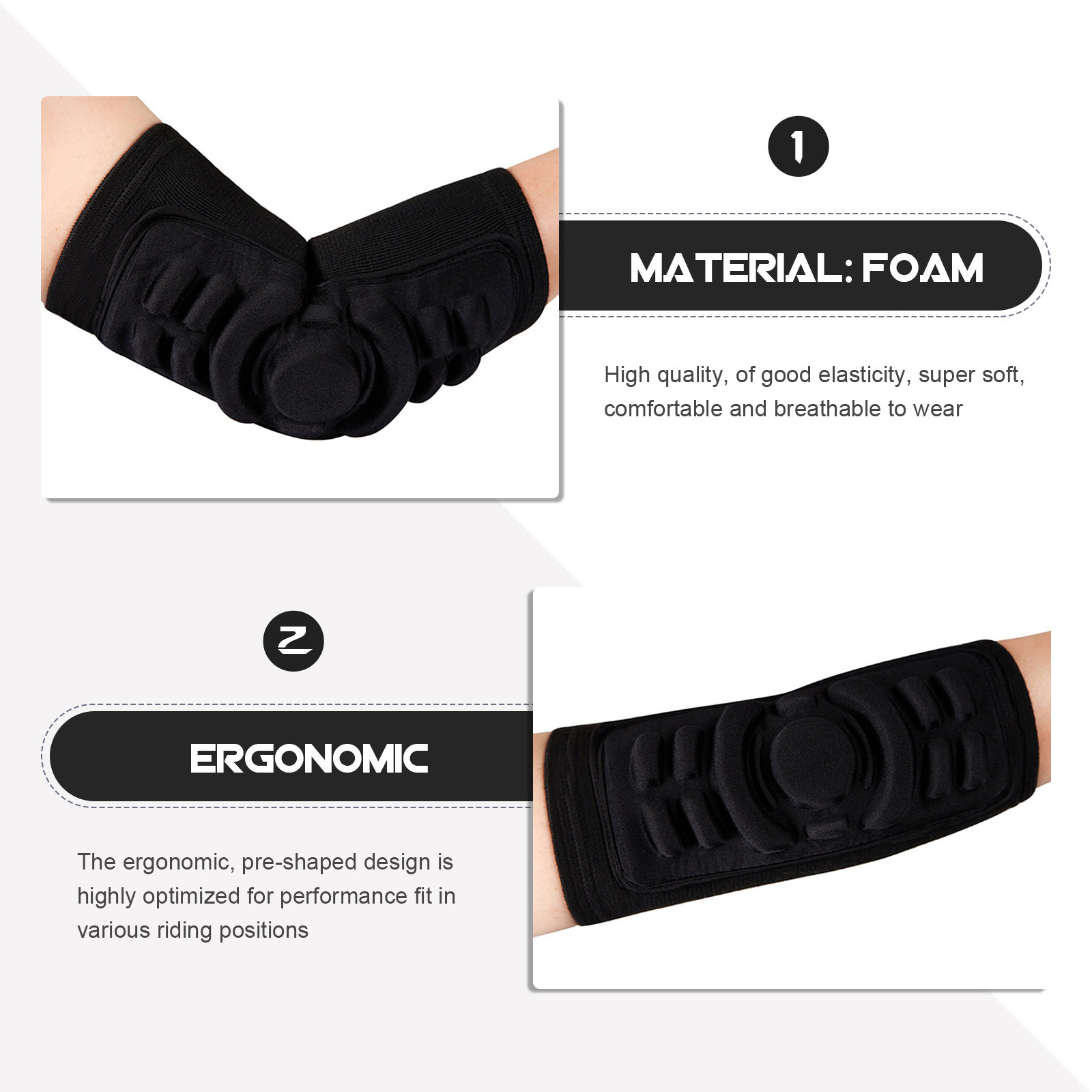 Black Elbow Pads Guard Elbow P - Mountain Biking Elbow Pads recensie en prijs