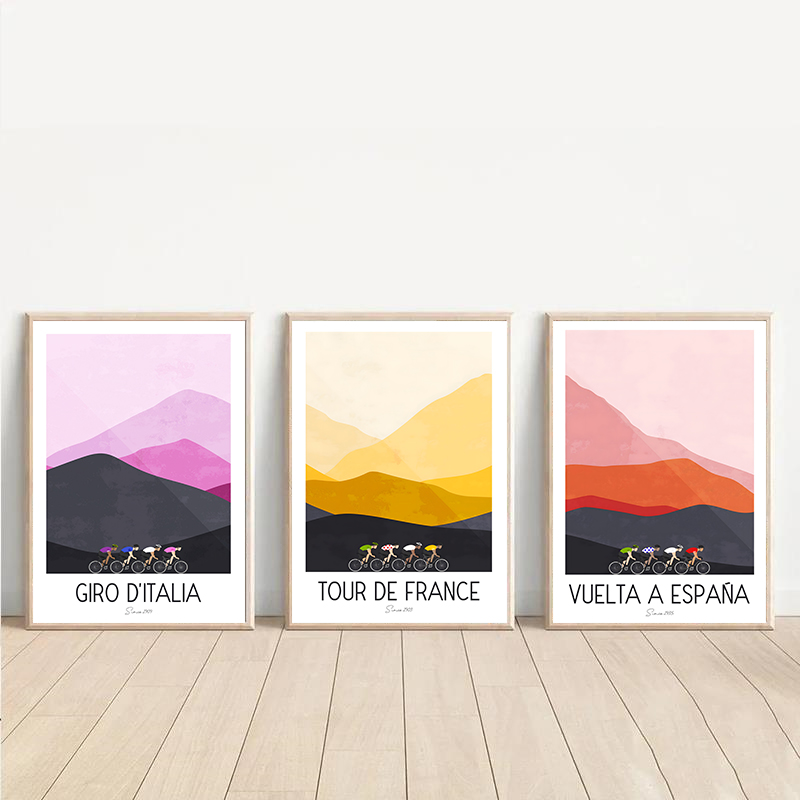 Watercolor Cycling Race Cyclis - Mountain Biking France recensie en prijs