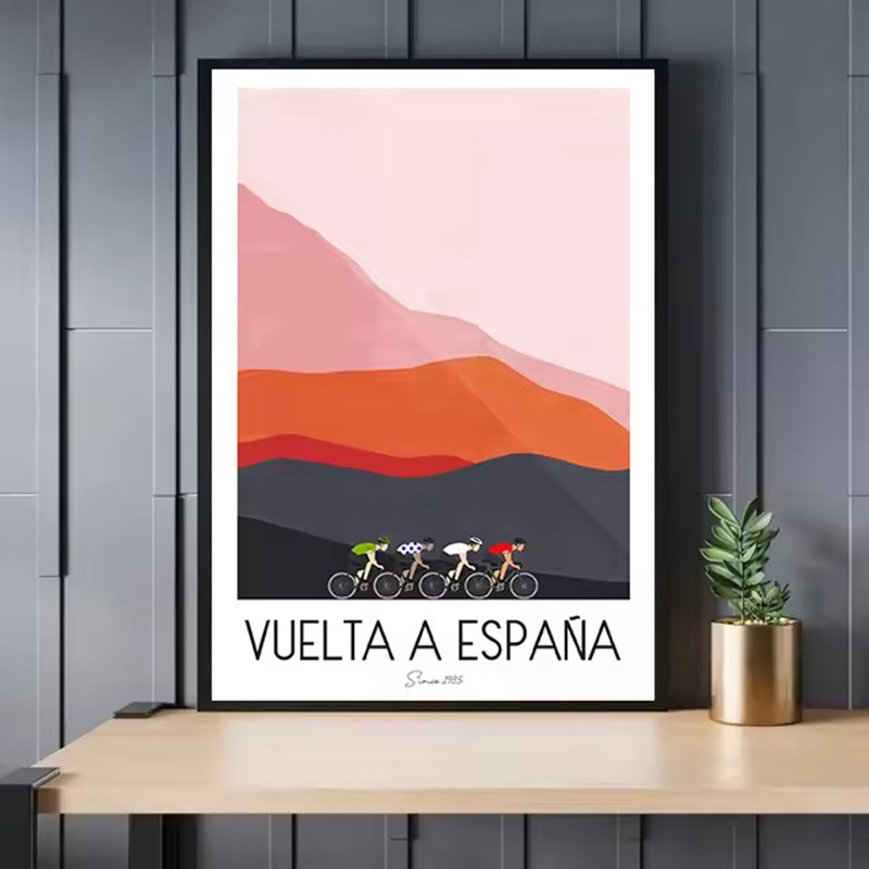 Watercolor Cycling Race Cyclis - Mountain Biking France recensie en prijs