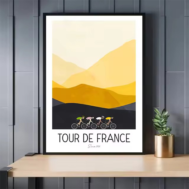 Watercolor Cycling Race Cyclis - Mountain Biking France recensie en prijs