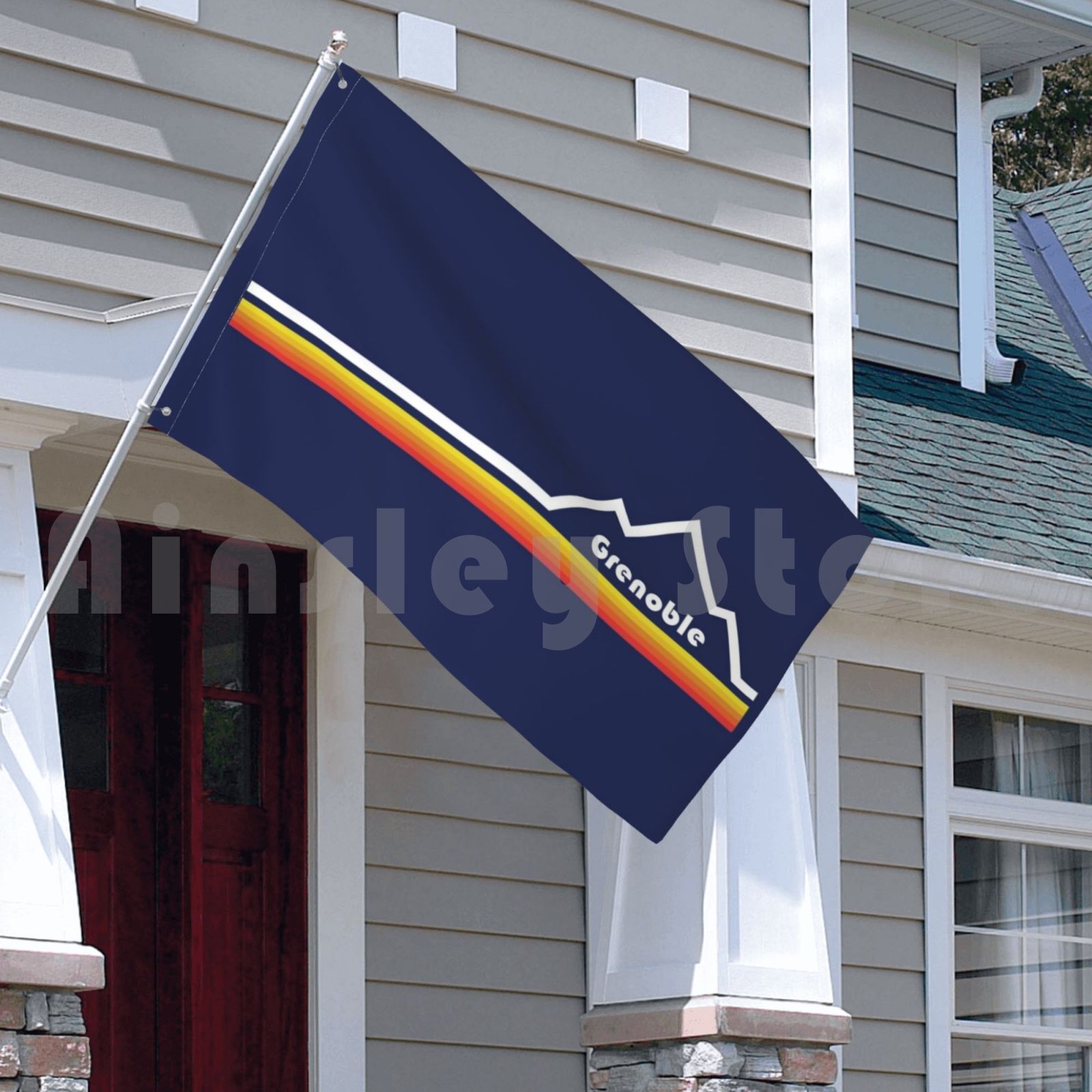 Grenoble , France Flag Car Fla - Mountain Biking France recensie en prijs