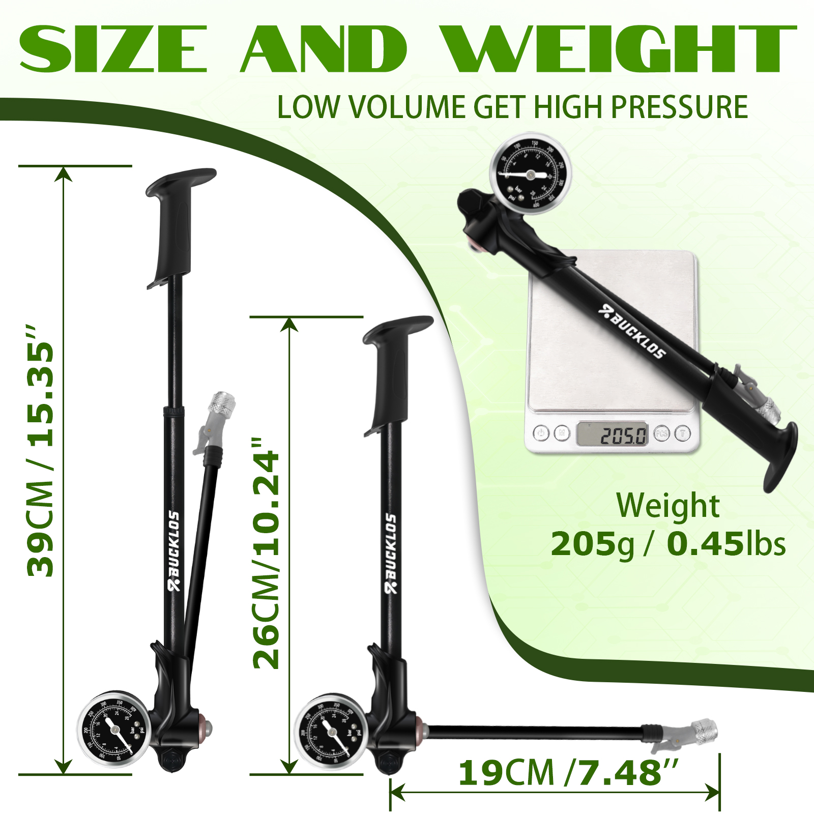 BUCKLOS Bicycle Air Pump 400PS - Mtb Fork Air recensie en prijs