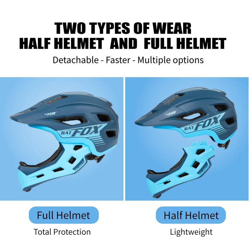 BATFOX Bike Helmet Kids Full F - Mountain Biking Full Face Helmet recensie en prijs