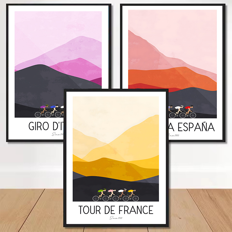 Watercolor Cycling Race Cyclis - Mountain Biking France recensie en prijs