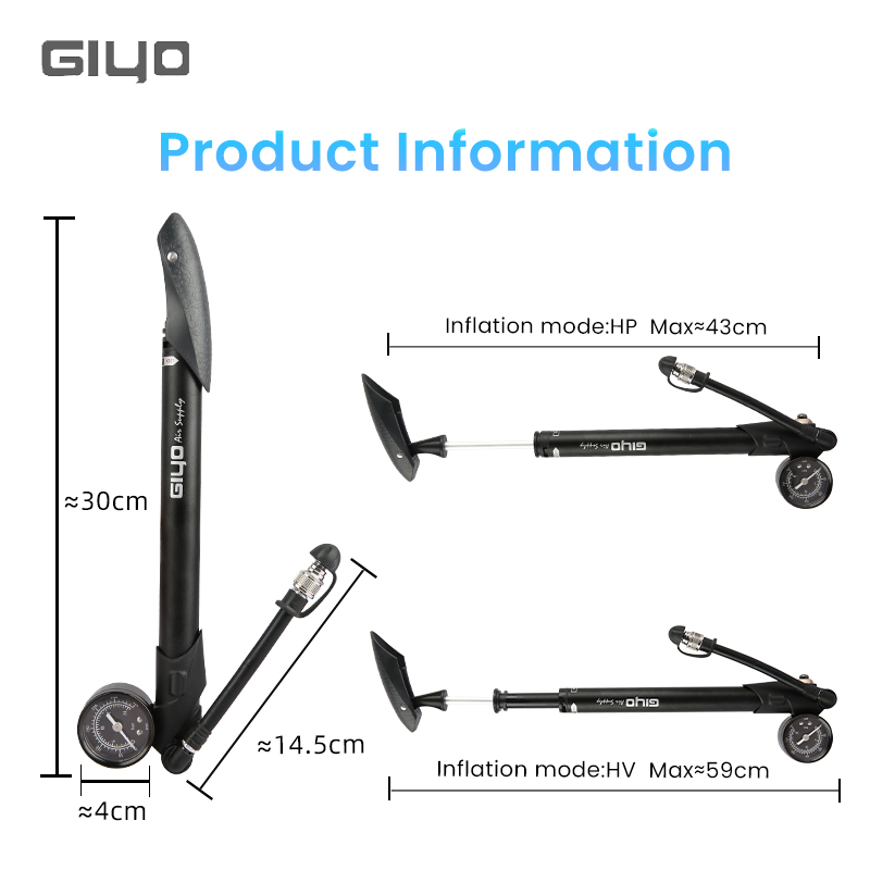 Giyo GS-41P 300psi Bicycle Sho - Mtb Fork Air recensie en prijs