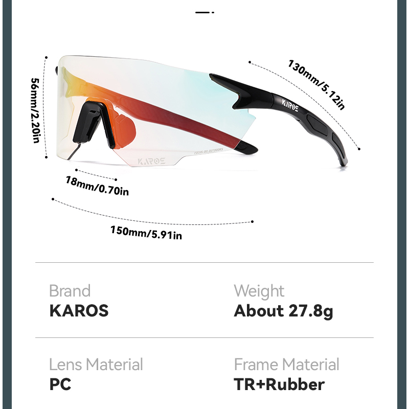 KAROS Photochromic Cycling Gla - Mountain Biking Glasses recensie en prijs