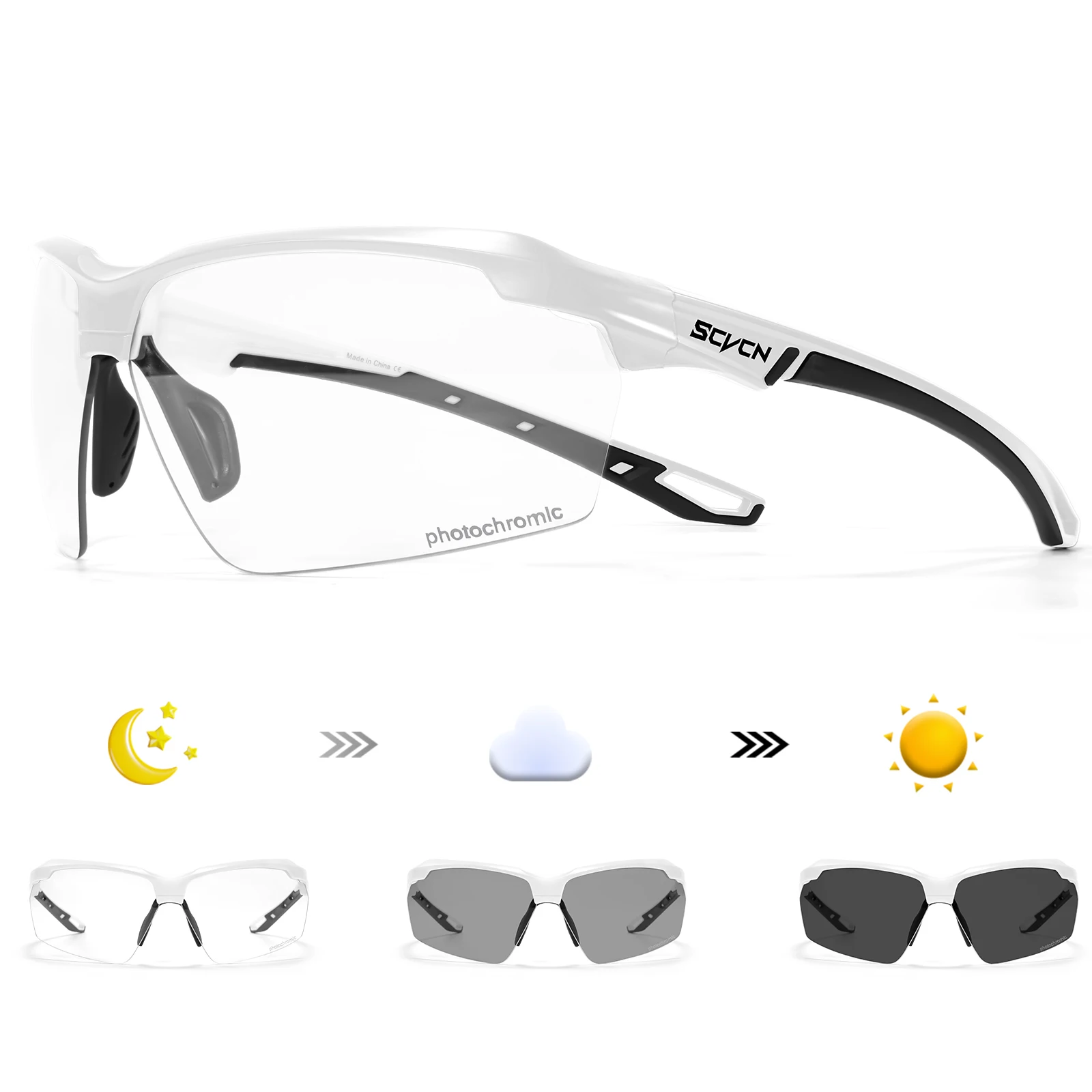 SCVCN Photochromic Cycling Sun - Mountain Biking Glasses recensie en prijs