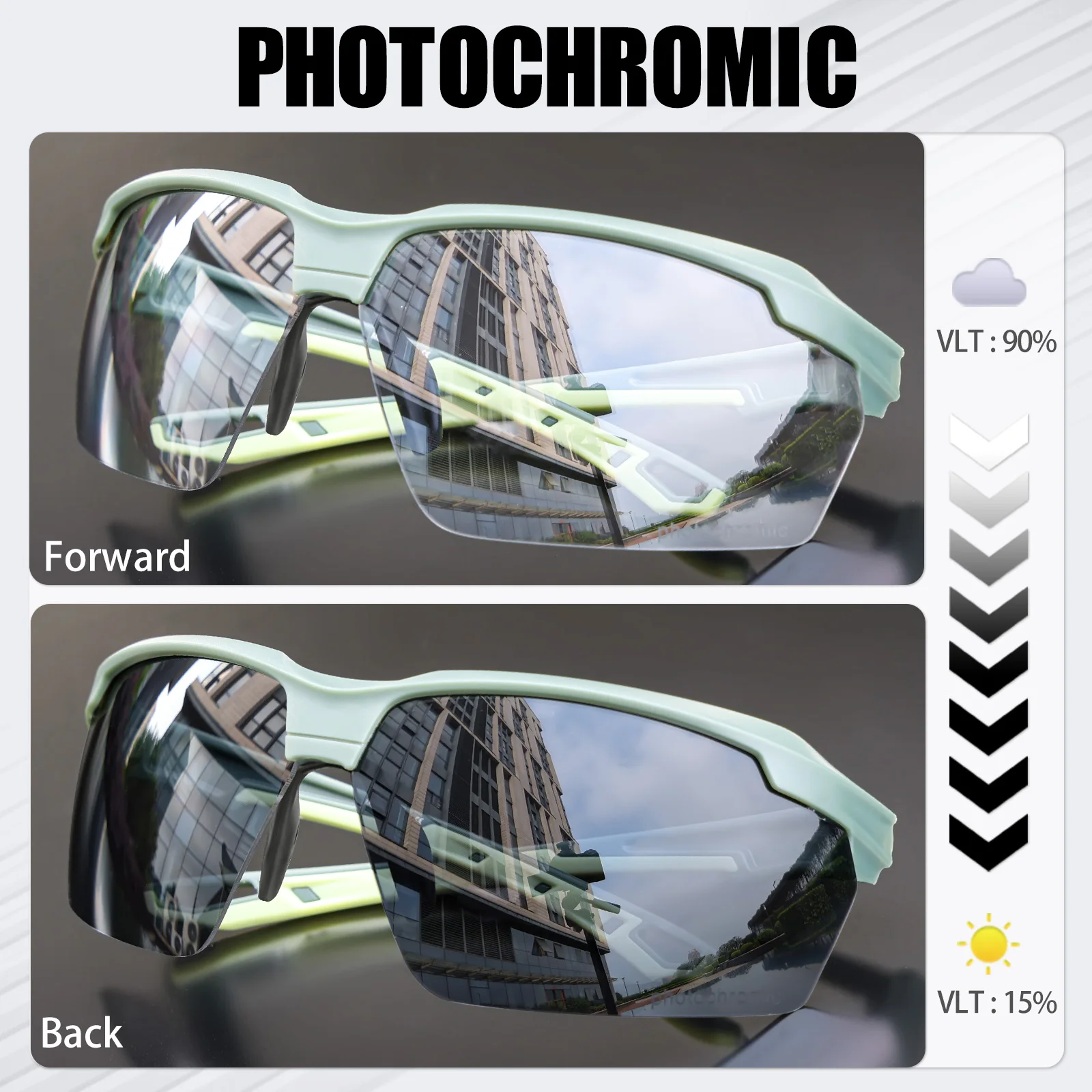 SCVCN Photochromic Cycling Sun - Mountain Biking Glasses recensie en prijs